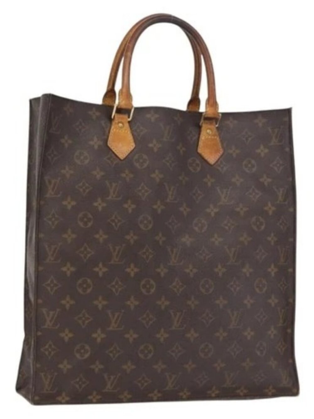 LOUIS VUITTON Monogram Sac Plat Hand Bag